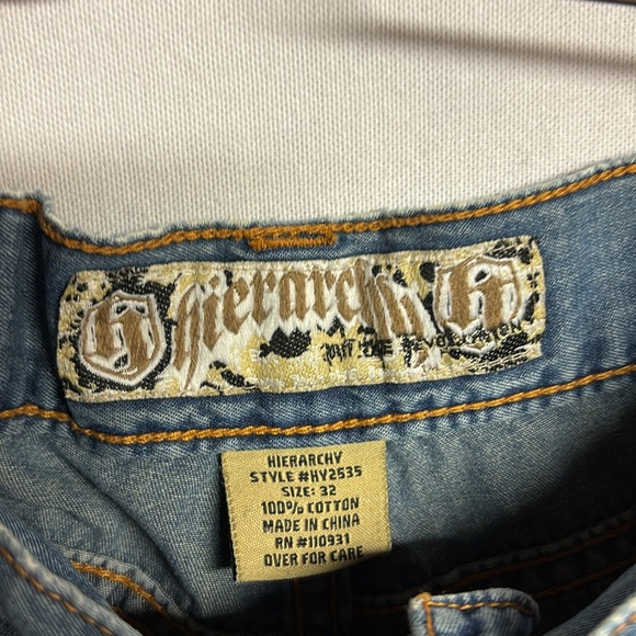 Vintage Heirarchy  Women’s Baggy Blue Jeans Size 32 - Picture 2 of 9